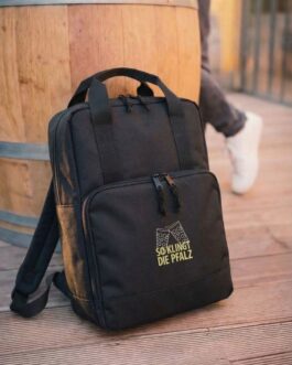 Schorle-Rucksack ‚Pälzer Dubbegläser‘ – isolierter Kühlrucksack
