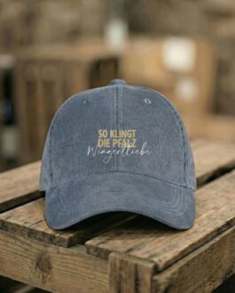 Retro-Kappe ‚Wingertliebe‘ – Cord-Kappe im Vintage-Stil