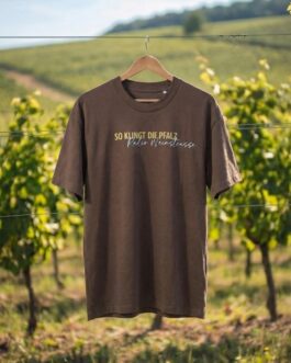 Deluxe Heavyweight T-Shirt ‚Radio Weinstrasse‘ – nachhaltiges Oversize Bio-Shirt