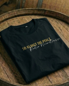 Premium T-Shirt ‚Radio Weinstrasse‘ – nachhaltiges Bio-Shirt für die Pfalz