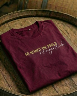 Premium T-Shirt ‚Wingertliebe‘ – nachhaltiges Bio-Shirt für die Pfalz