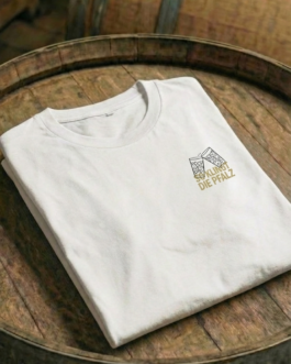 Premium T-Shirt ‚Pälzer Dubbegläser‘ – nachhaltiges Bio-Shirt für die Pfalz